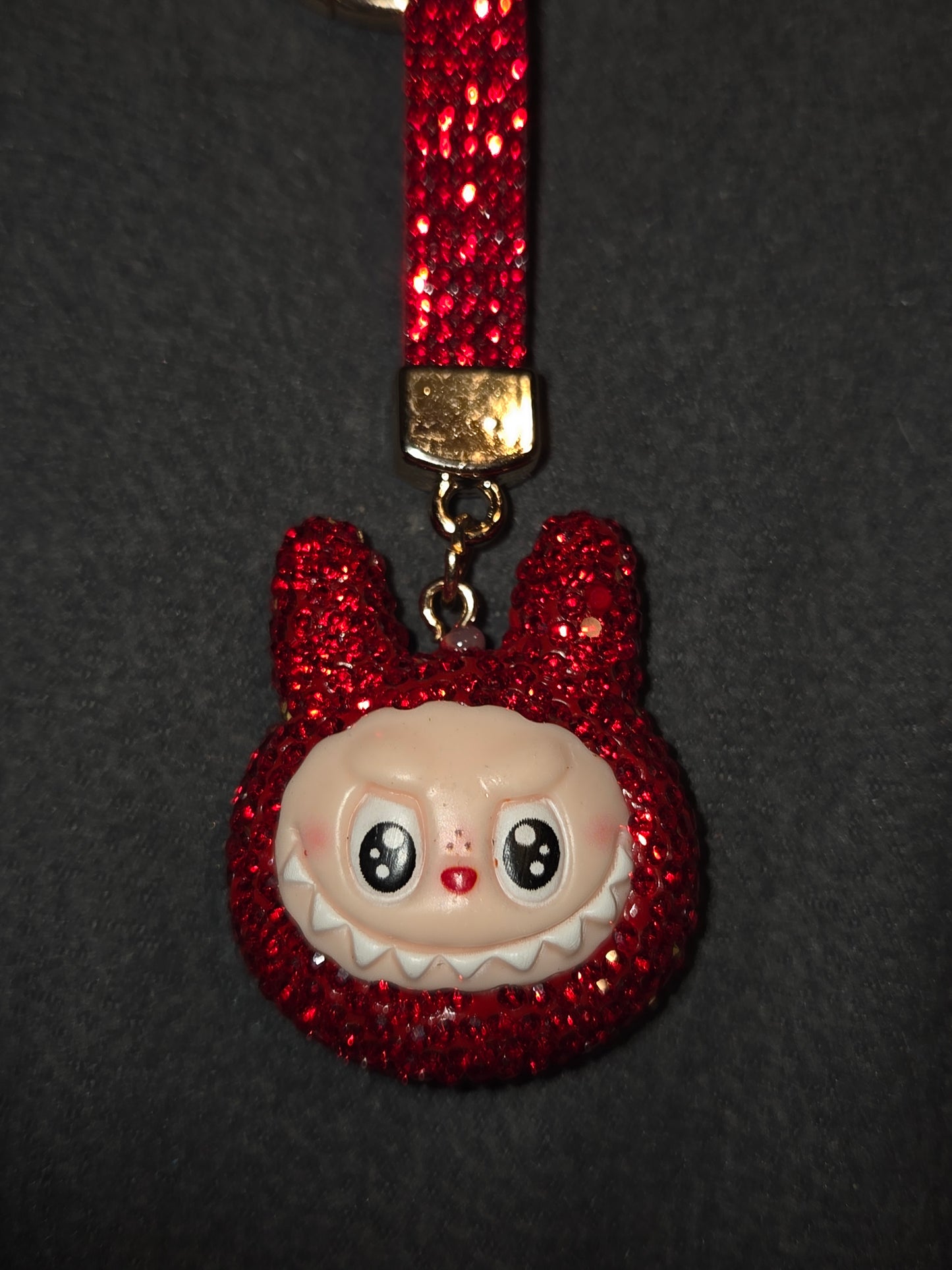 Authentic pop mart the monster the Labubu keychain rhinestones 2