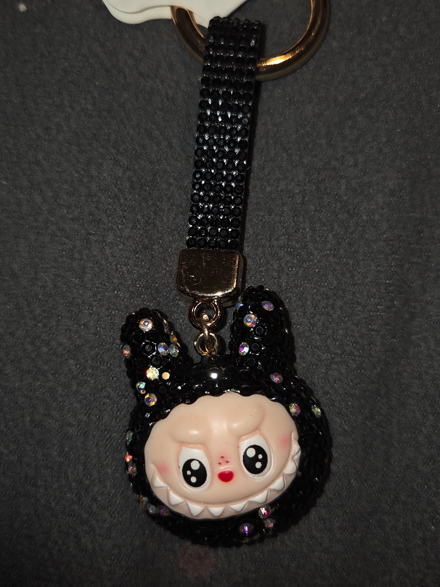 Authentic pop mart the monster the Labubu keychain rhinestones 2