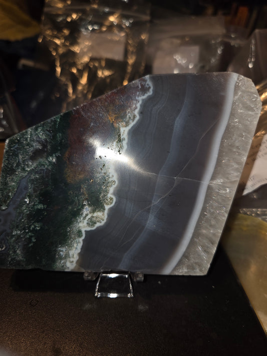 Moss agate slab