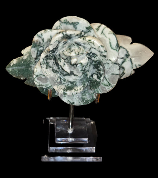Moss agate flower
