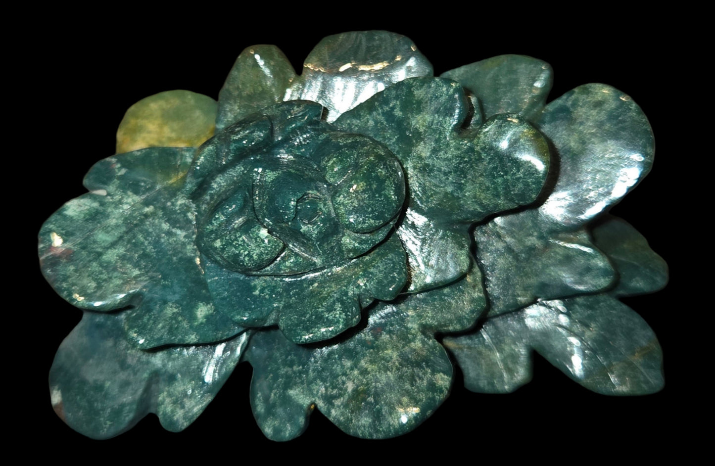 Ocean jasper flower carving