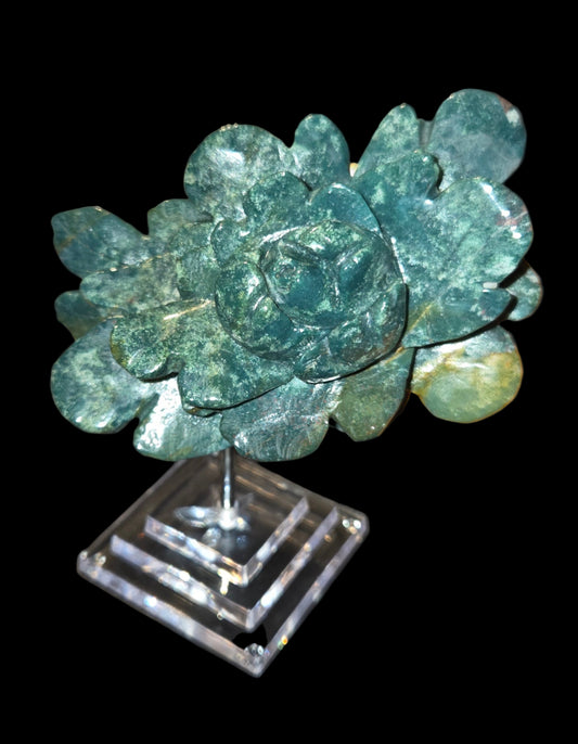 Ocean jasper flower carving