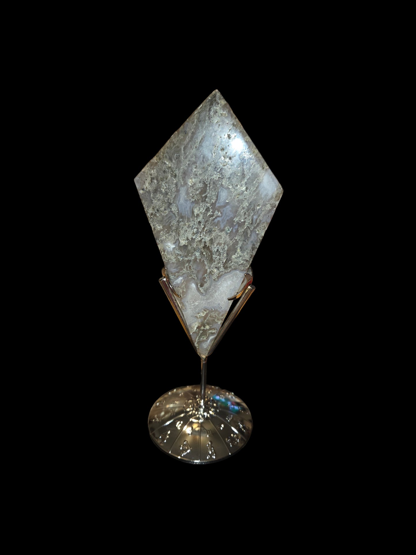 Moss agate diamond