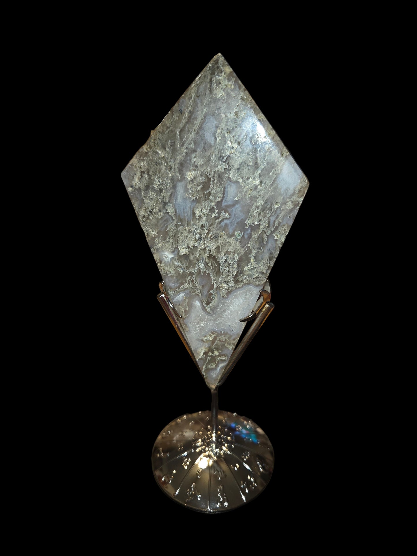 Moss agate diamond