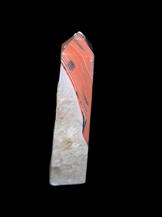 Carnelian lace agate tower