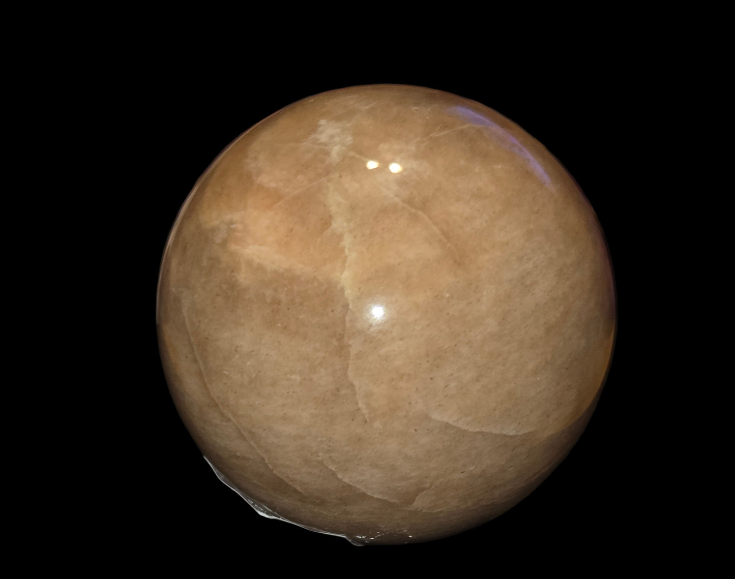 Peach moonstone sphere
