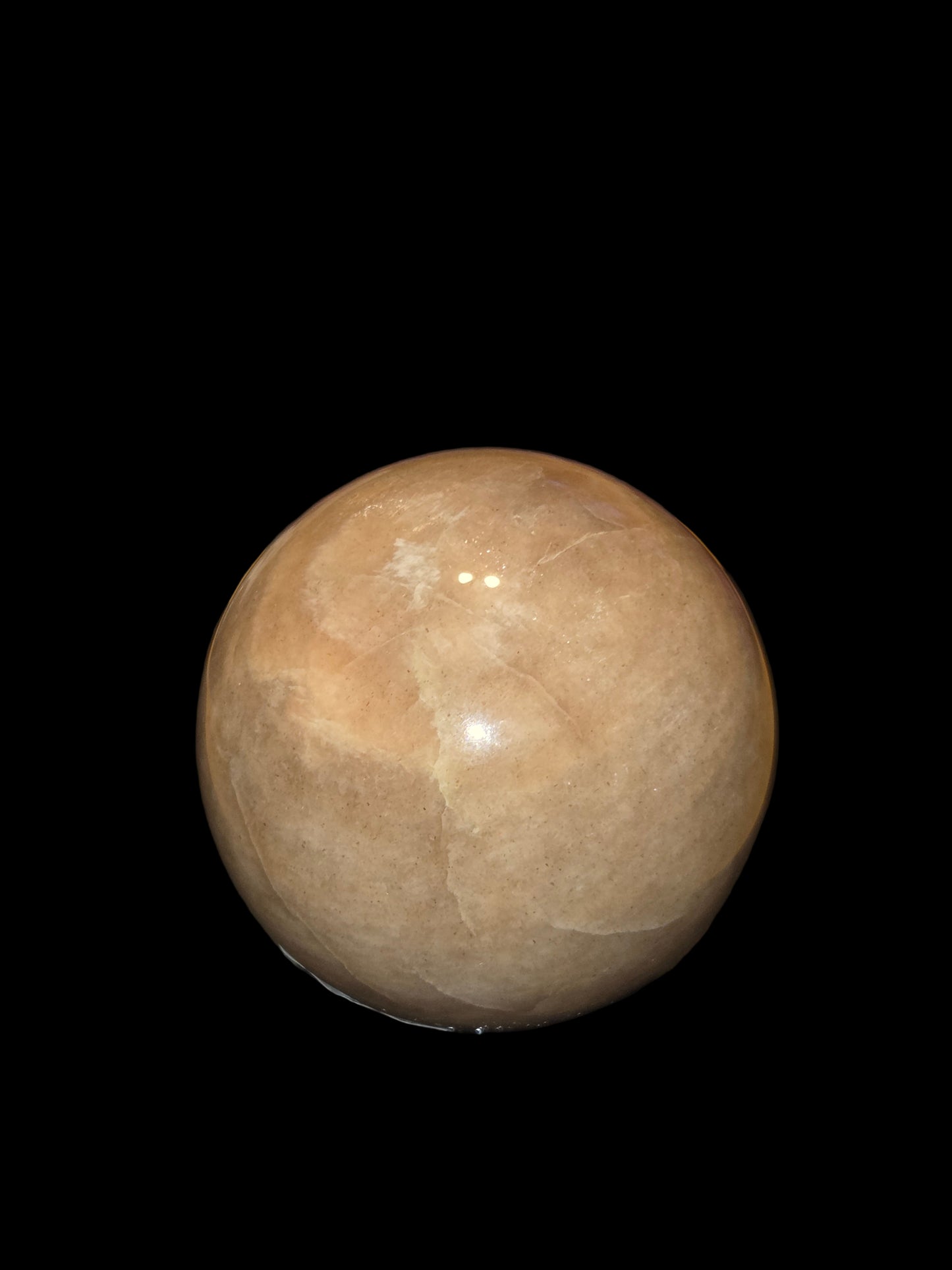 Peach moonstone sphere