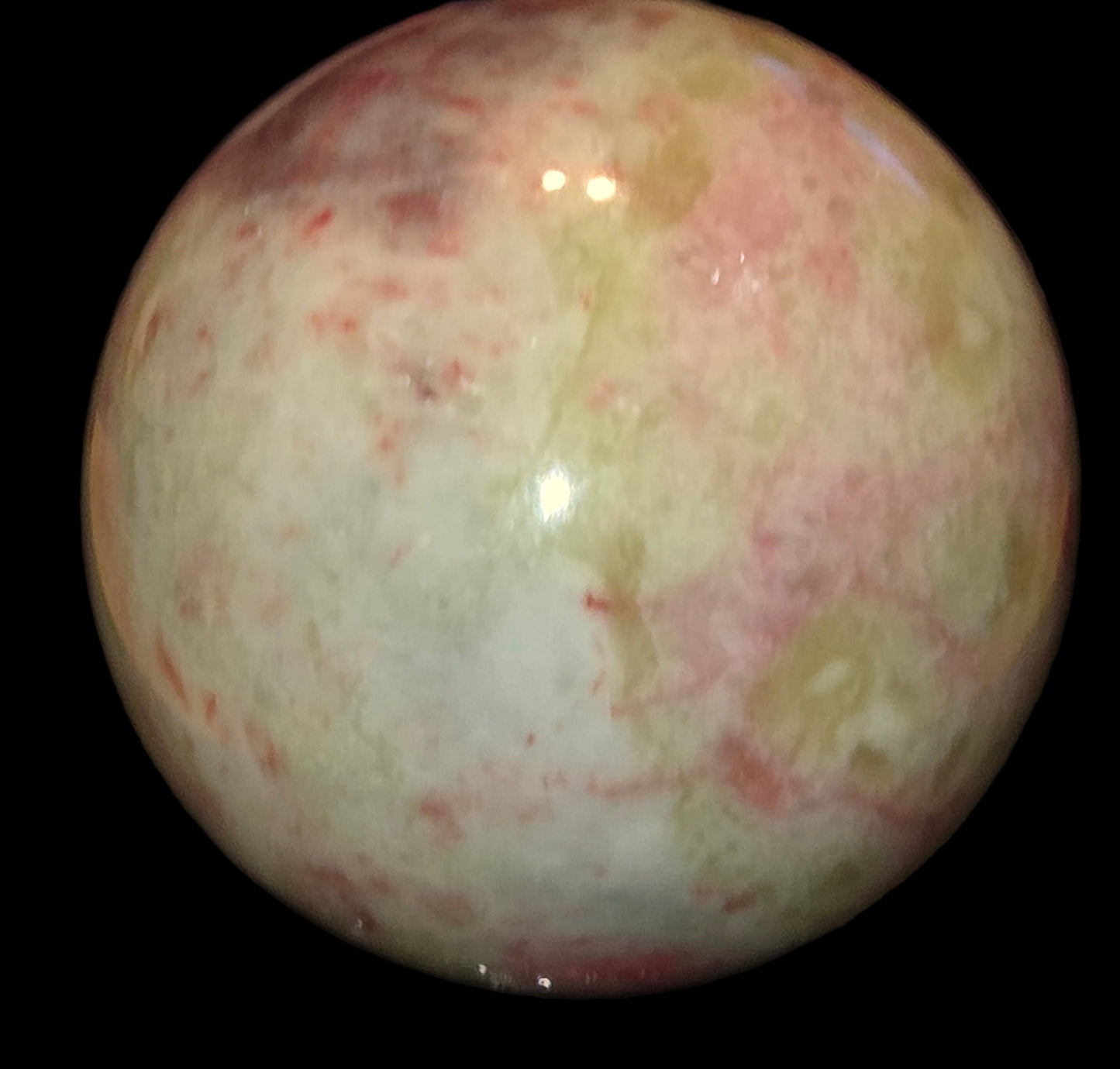 Thulite with Epidote sphere