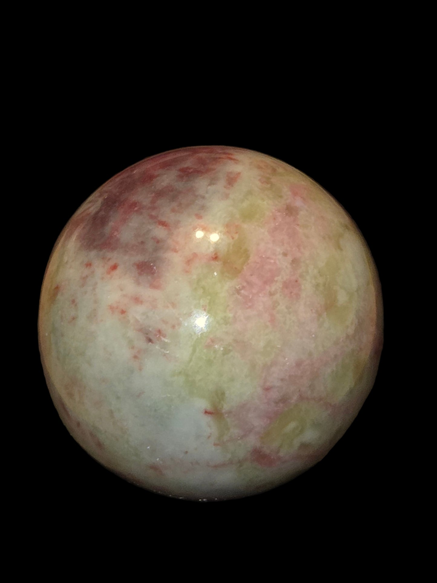 Thulite with Epidote sphere