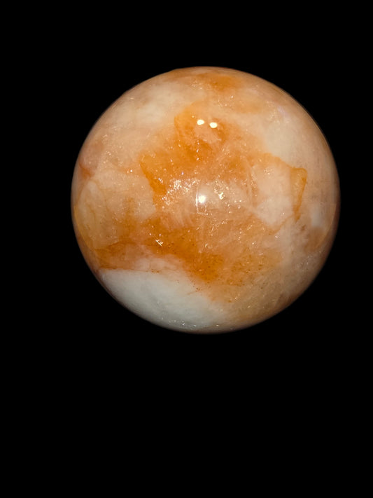 Fire quartz sphere
