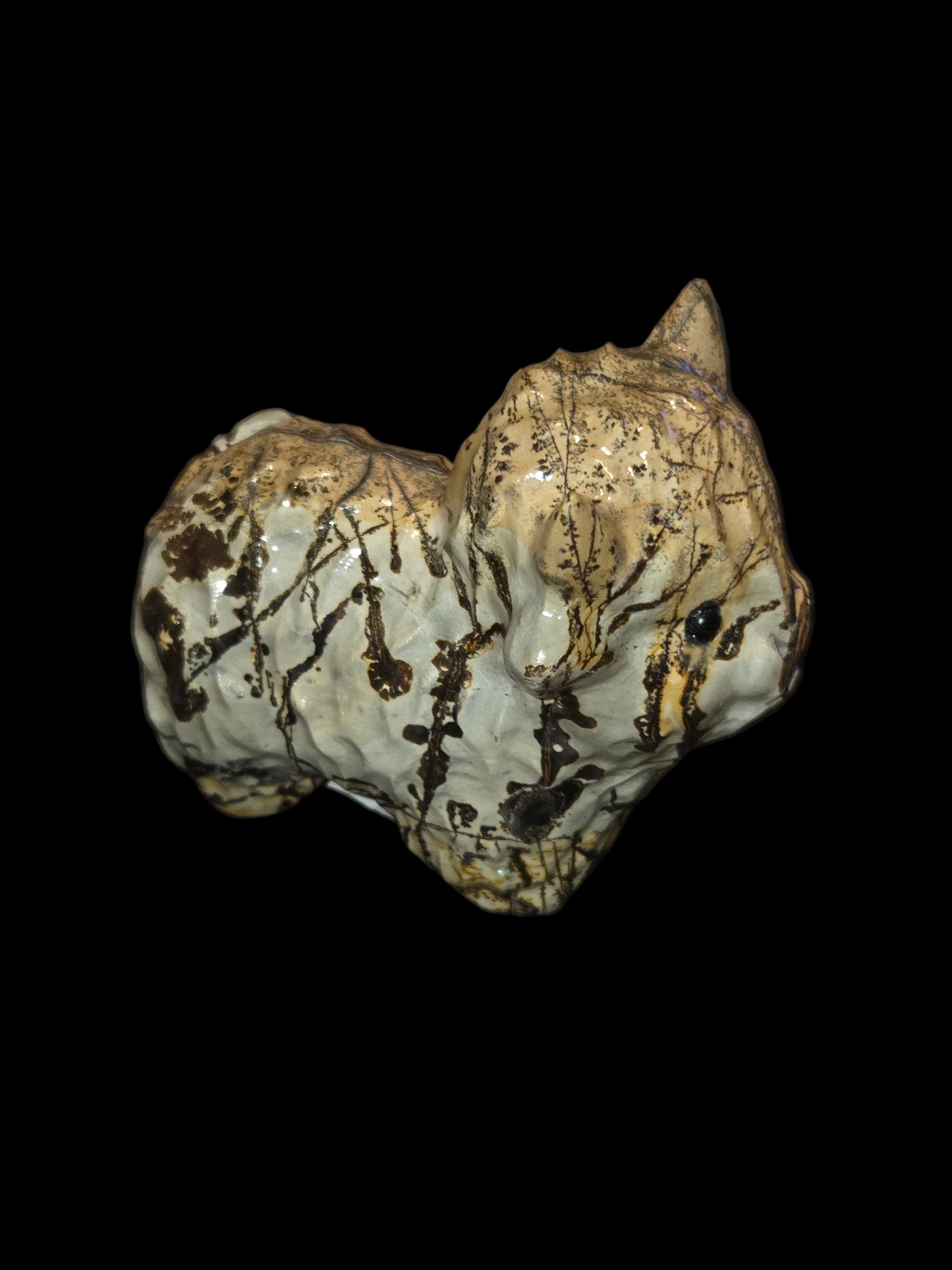Picture jasper highland cow carving