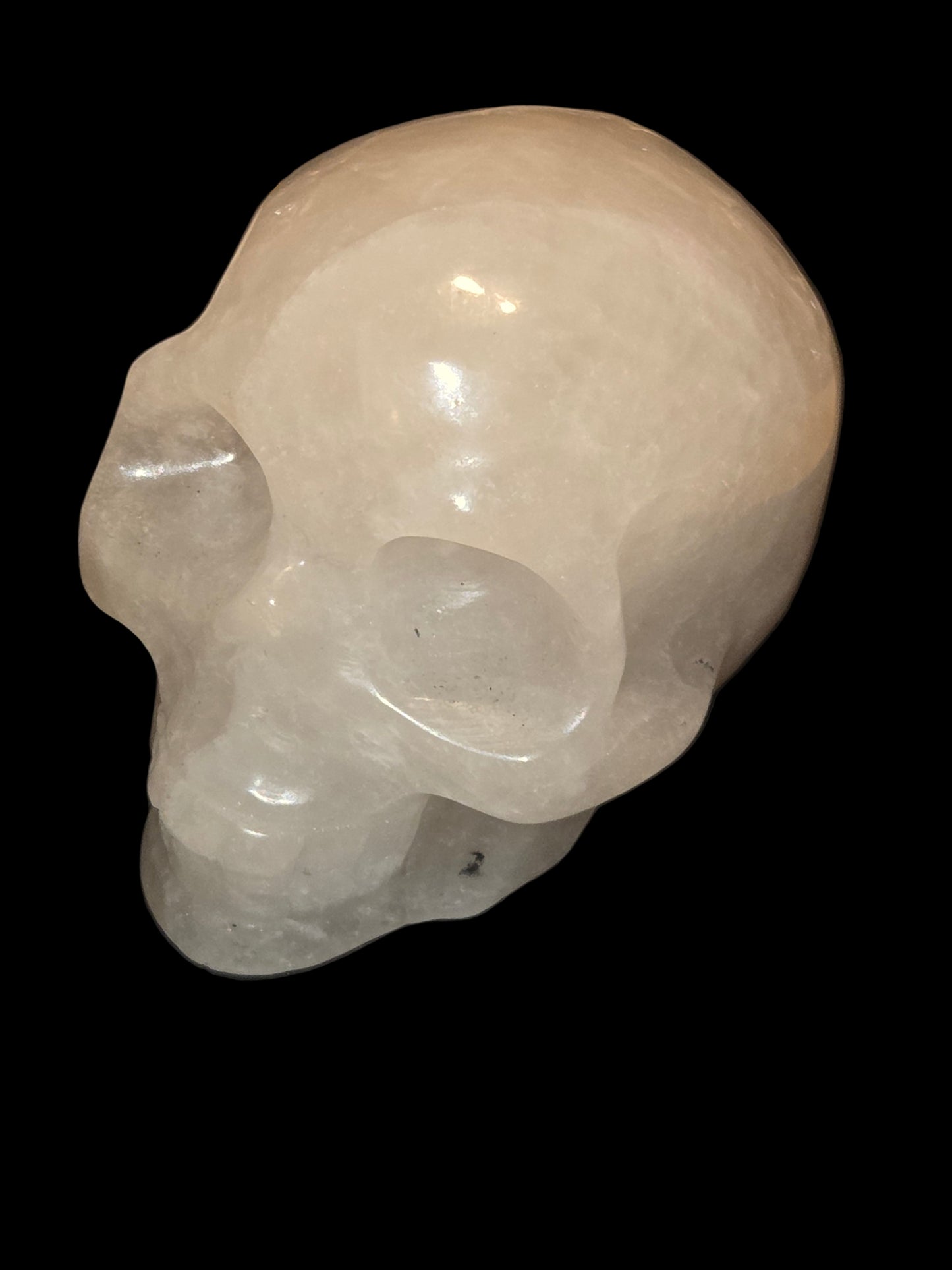 Clear quartz skull