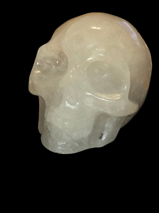 Clear quartz skull
