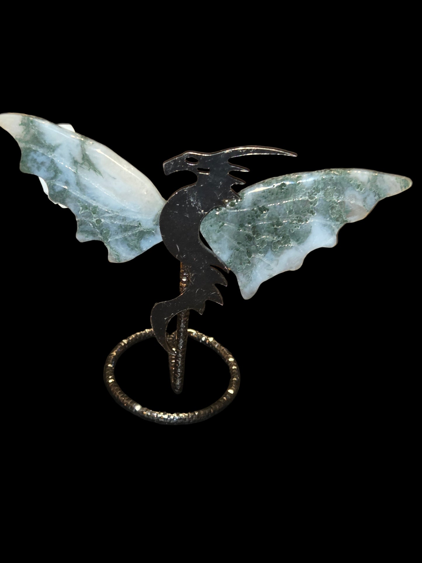 Moss agate dragon