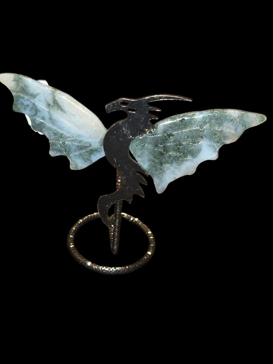 Moss agate dragon