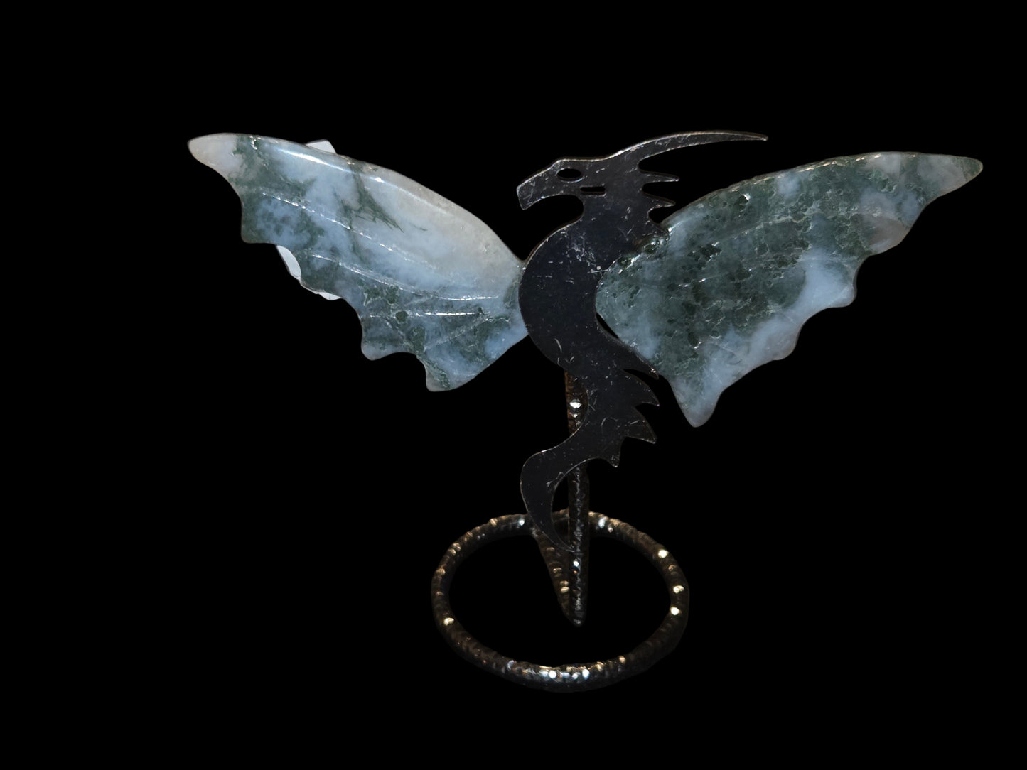 Moss agate dragon