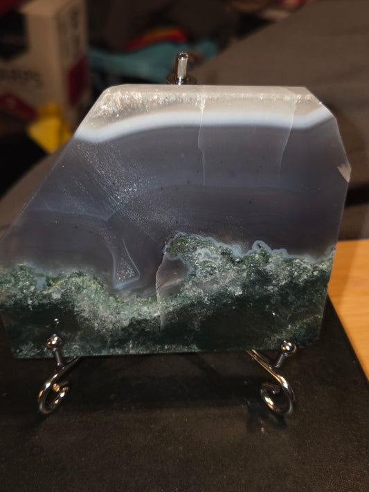 Moss agate slab