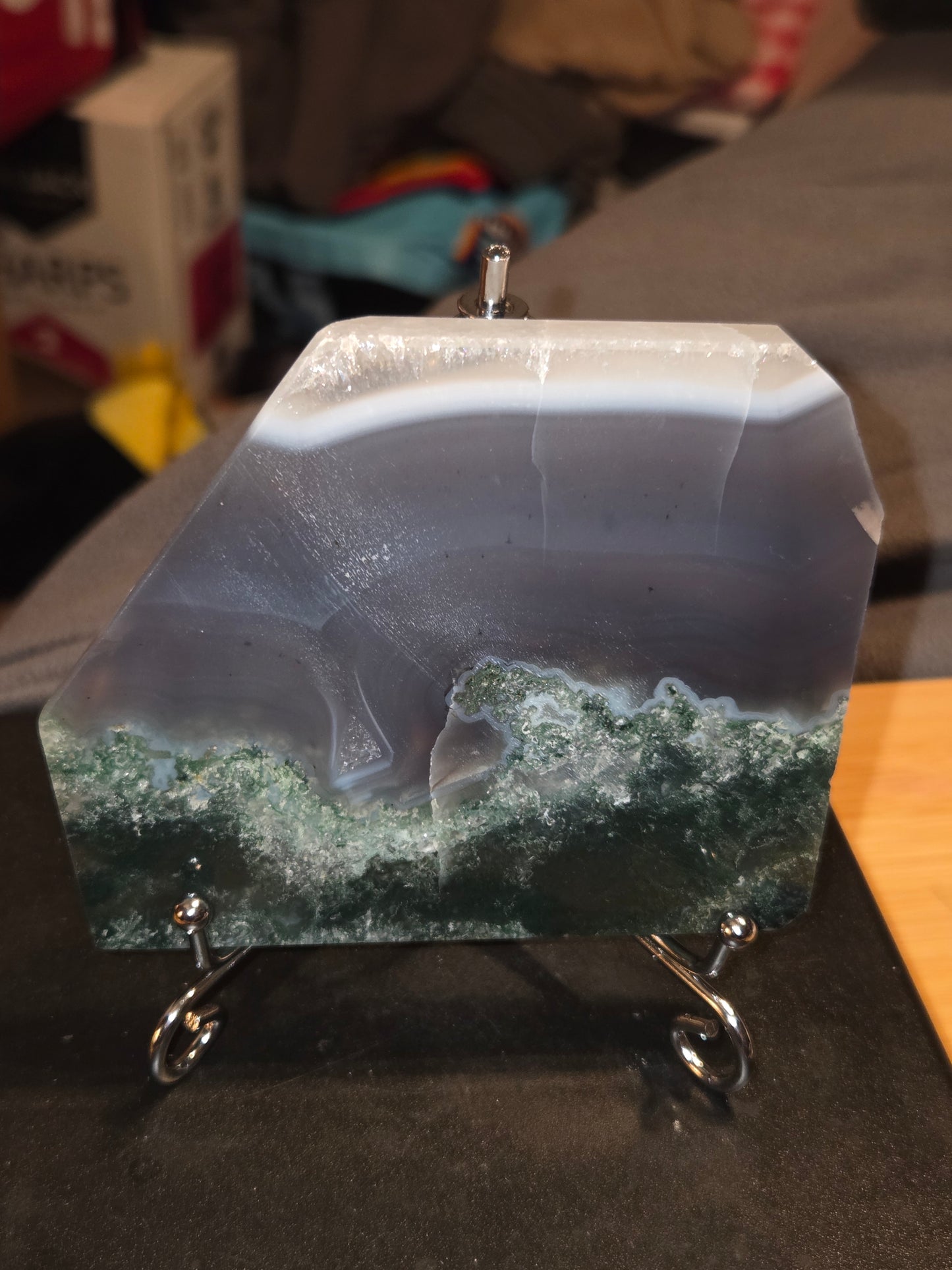 Moss agate slab