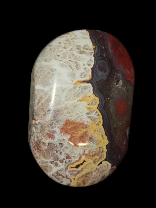 Mexican lace agate palmstone