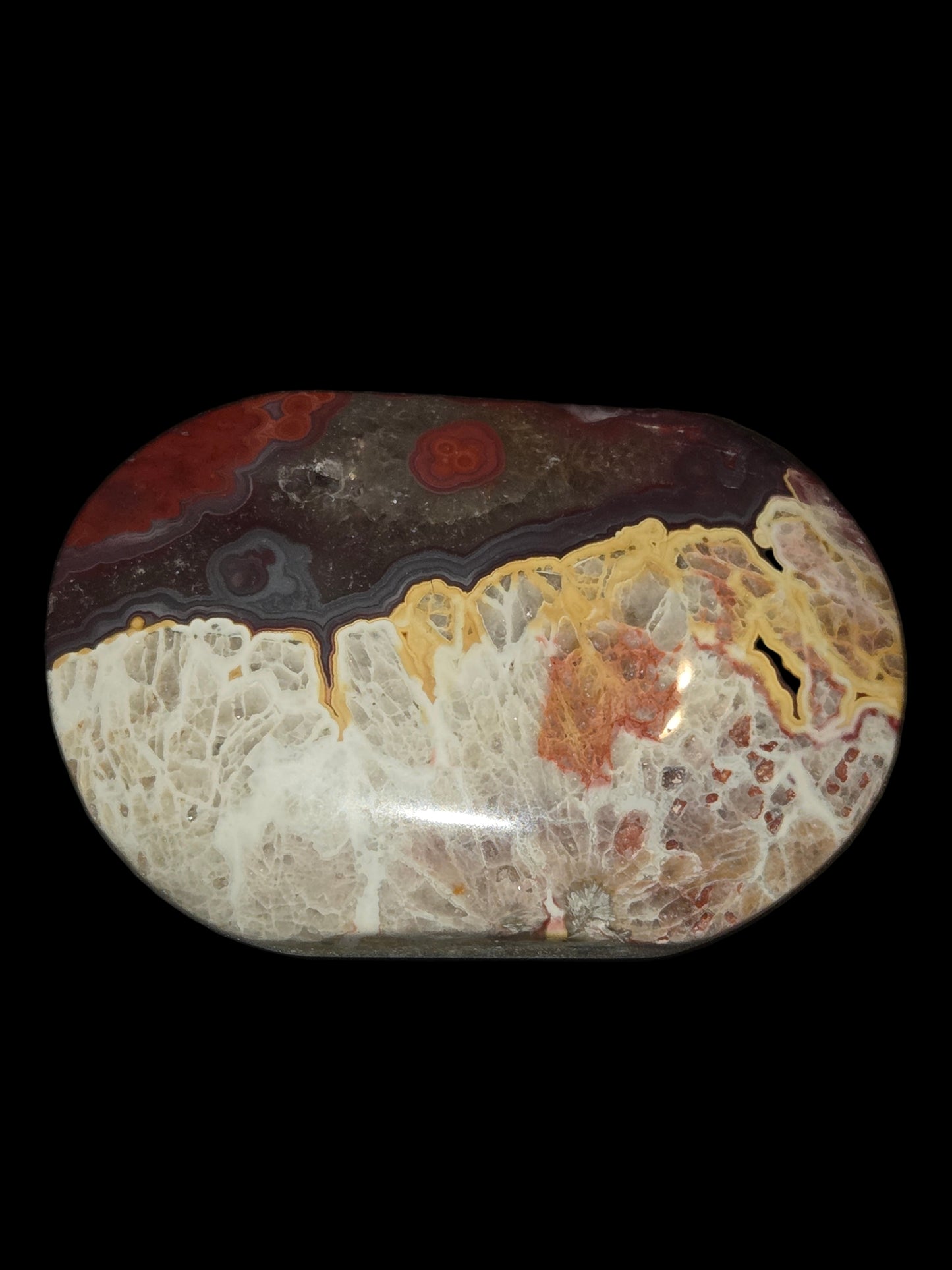 Mexican lace agate palmstone