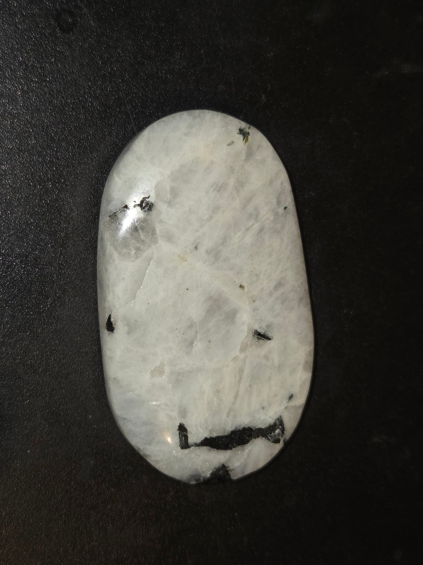 Rainbow moonstone palm stone