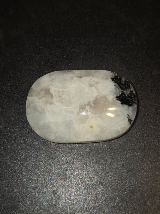 Rainbow moonstone palm stone