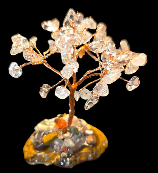 Clear quartz money tree