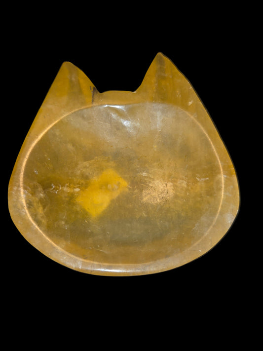 Citrine cat dish