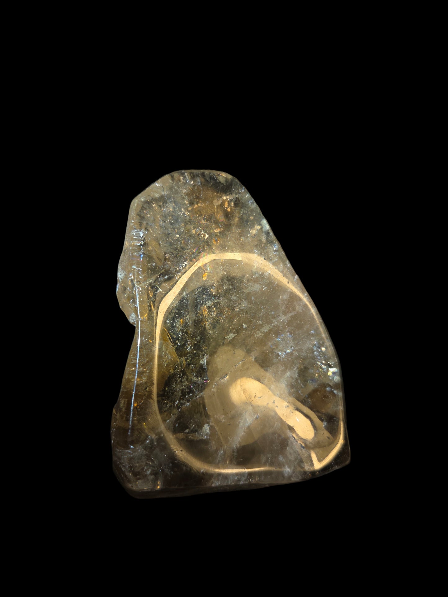 Smoky quartz dish