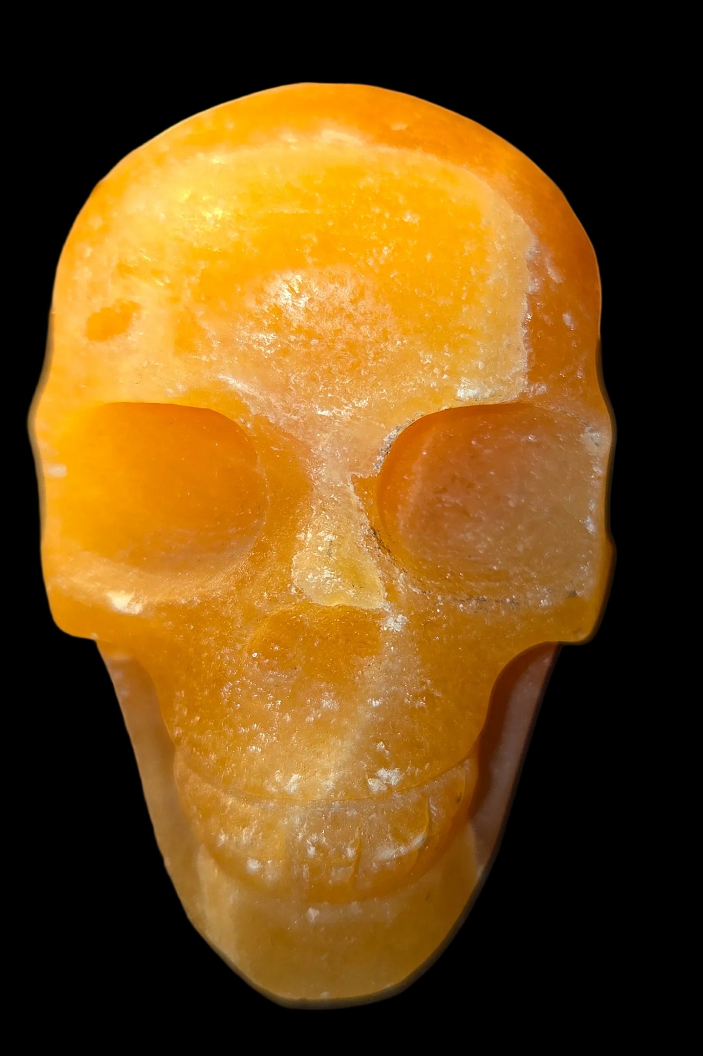 Honey calcite skull