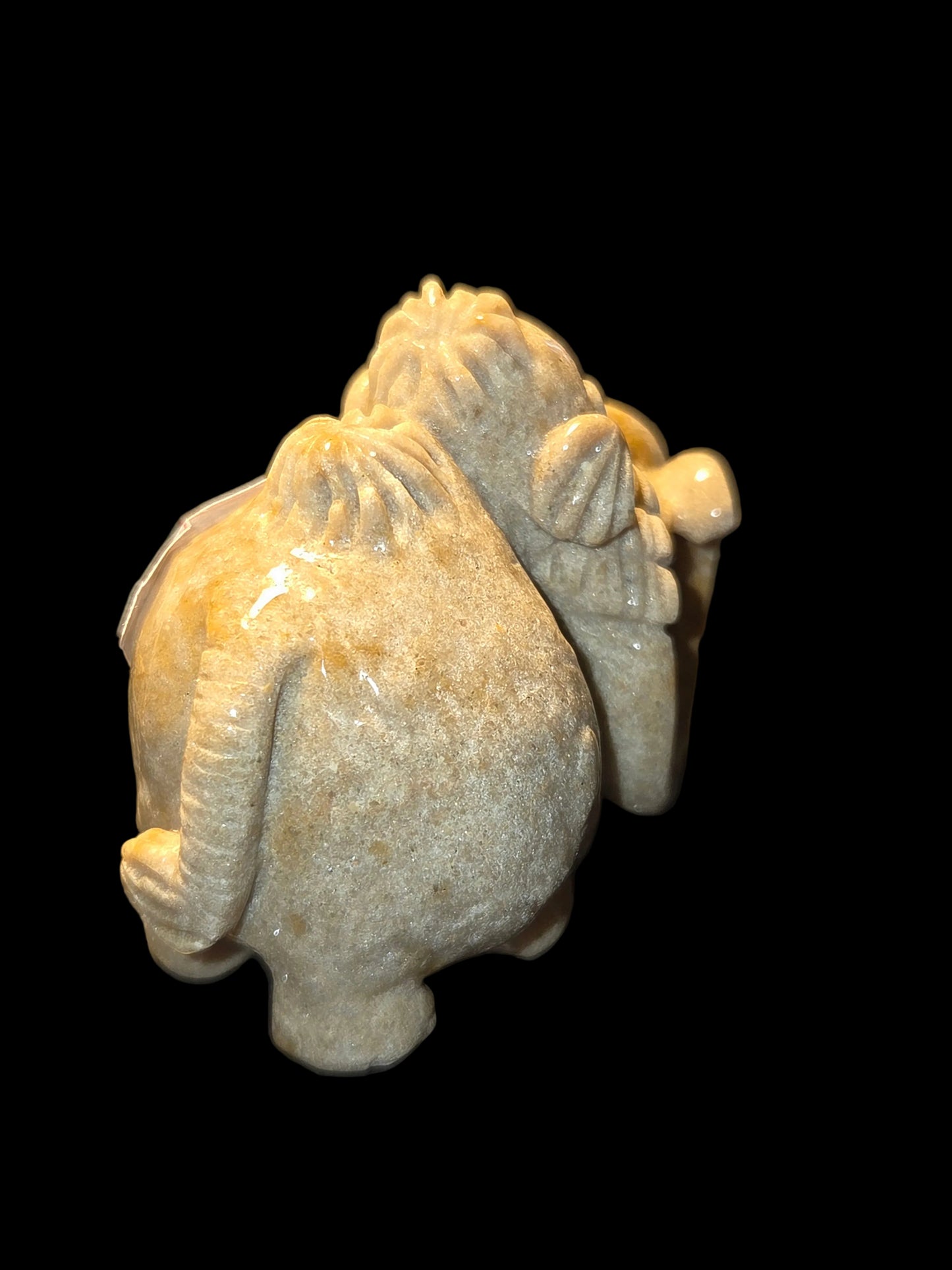 Desert jasper woolly mammoth carving