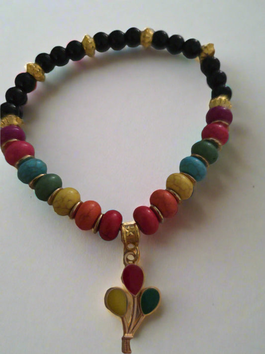 rainbow balloon bracelet