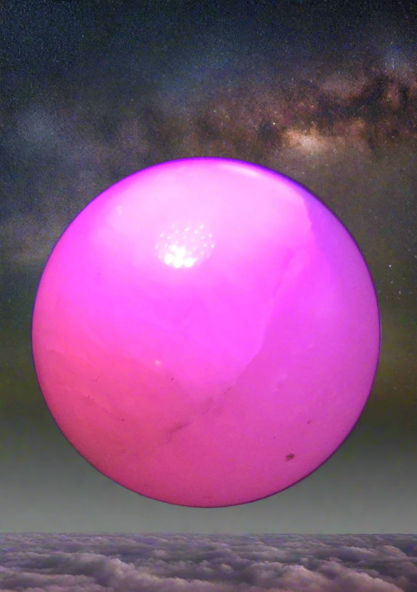 Pink calcite sphere