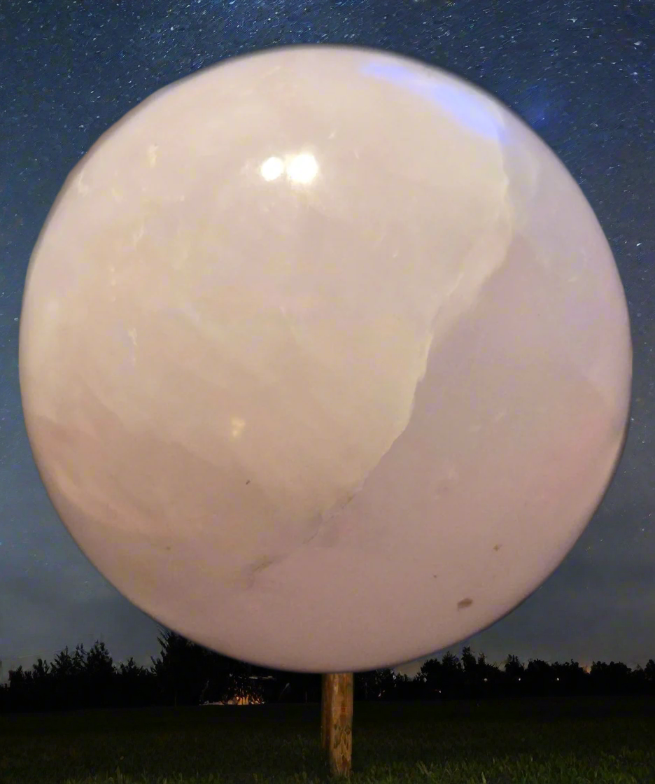 Pink calcite sphere