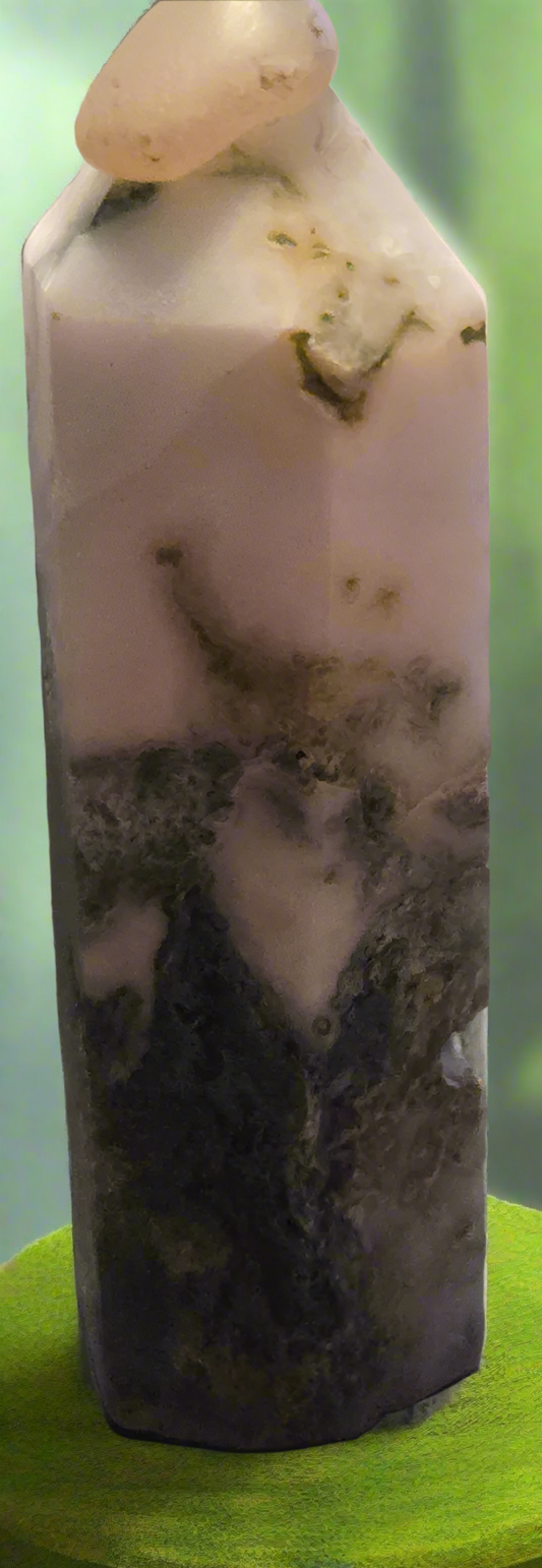 Moss agate tower
