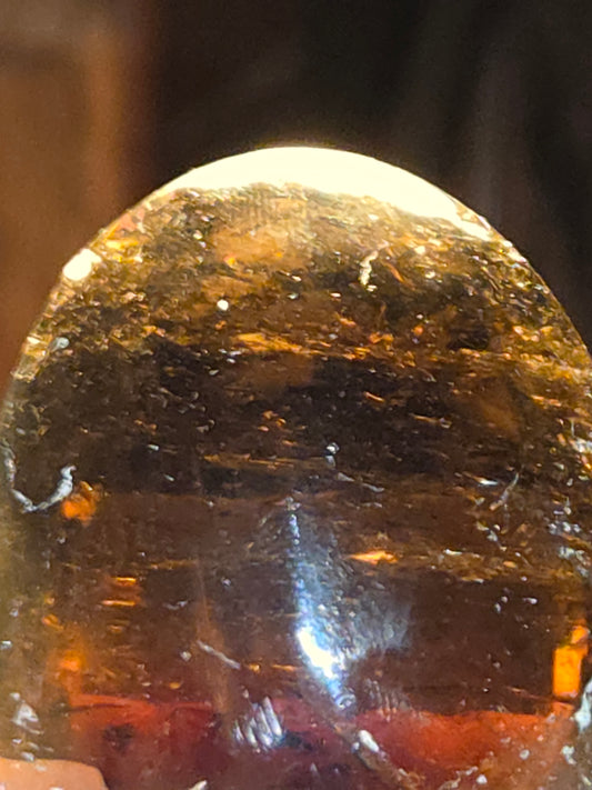 Smoky quartz palmstone