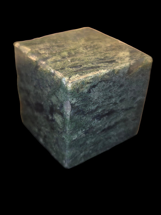 Moss agate cube