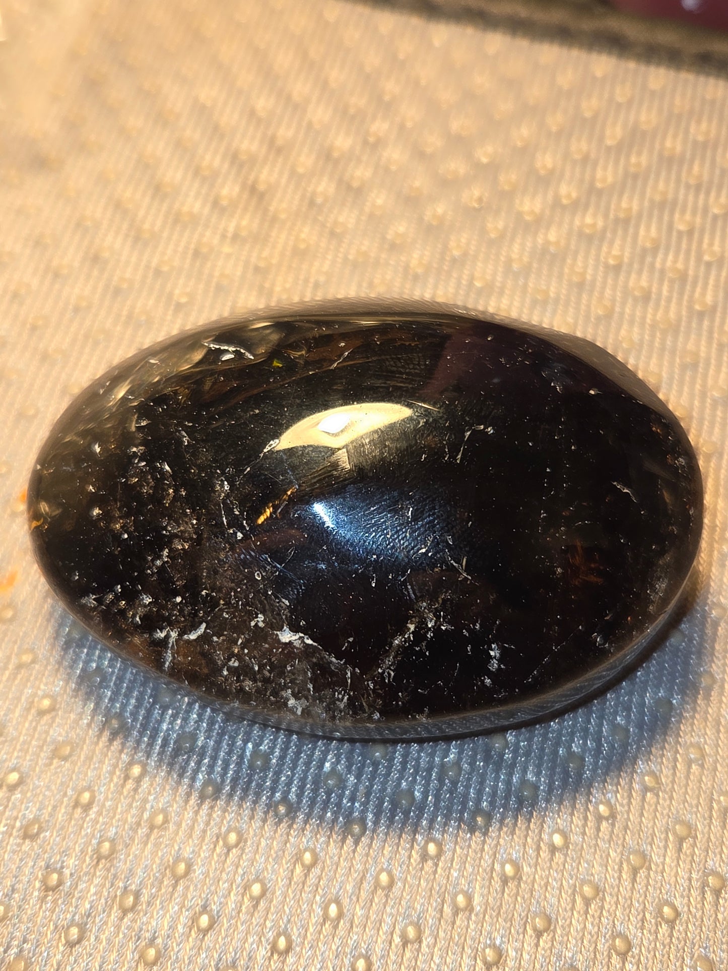 Smoky quartz palmstone